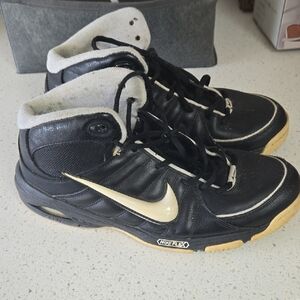 Nike Black and Cream Mid-Top Athletic Sneakers